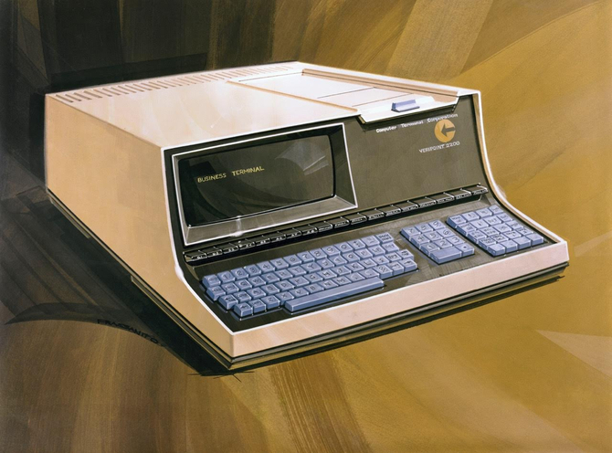 Terminal Datapoint 2200, концептуальная графика, фото: Американский музей компьютеров